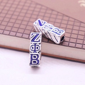 エナメルギリシャZPBインスピレーション中空直方体チャームアクセサリー可憐なロイヤルブルー - Product Image 2