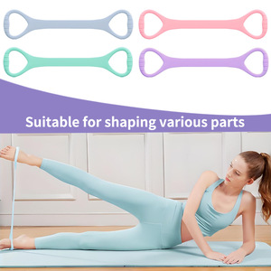 Banda de resistencia de silicona en forma de 8, correa de yoga de silicona para entrenamiento de brazos y espalda, banda de ejercicio portátil para adultos - Product Image 5