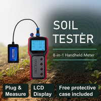 Testeur de sol portable pour l'agriculture, écran LCD numérique, surveillance de la température, de l'humidité, du pH et de l'EC du sol, prêt à l'emploi