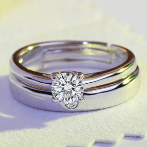 Miễn Phí Kích Thước Có Thể Điều Chỉnh Vài Nhẫn Cho Đám Cưới Đính Hôn Đồ Trang Sức Kim Cương Nhẫn Pha Lê Nhẫn - Product Image 3