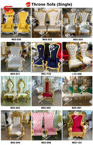 Chaise de salle à manger à dossier haut en acier inoxydable argenté de luxe élégant et lisse pour banquet de mariage Style design vintage - Product Image 5