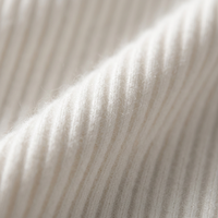 Pull personnalisé pour homme à col en V, tricot côtelé standard, chaud et respirant, en laine/cachemire blanc uni