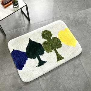 <span class=keywords><strong>Tapis</strong></span> personnalisé en forme de pique de jeu de <span class=keywords><strong>cartes</strong></span>, doux et moelleux, antidérapant, <span class=keywords><strong>pour</strong></span> salle de jeux et décoration intérieure - Product Image 3