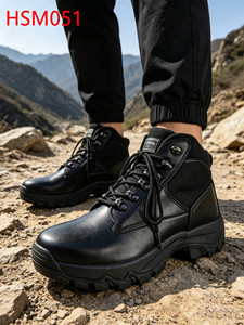 Bottes de randonnée YYR, adaptées aux expéditions, avec semelle extérieure amortissante, pour activités sur le terrain, tige en cuir pleine fleur, équipement tactique HSM061 - Product Image 2