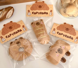 Gantungan Kunci Boneka Kapibara Lucu-Kawaii Foodie dari Katun untuk Dekorasi Tas - Product Image 3