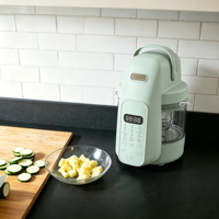 Robot culinaire pour bébé, bol en verre et lames en SUS316L |   Mixeur pour purée de bébé 9-en-1, cuiseur vapeur et nettoyage automatique |   Texture en 3 étapes et cuisson automatique