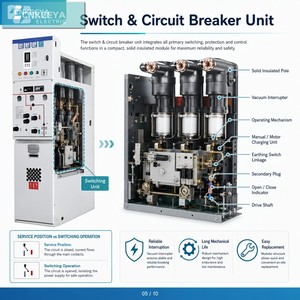 Panel de Distribución Ecológico con Aislamiento Sólido <span class=keywords><strong>SIS</strong></span> de 12kV 24kV para Energía Verde, Clasificación IP40, 1250A/630A, Aluminio y Zinc - Product Image 3