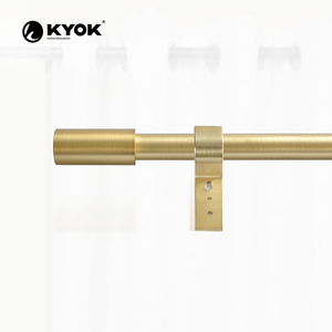 รางม่าน KYOK ทรงกระบอก ป้องกันสนิม ดีไซน์มินิมอล สีดำ ทอง เงิน บรอนซ์ - Product Image 2