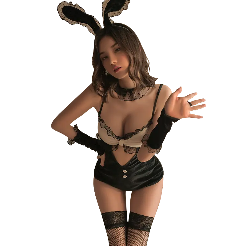 CIVET New Sexy Naughty Cute Moe Kaninchen Bodysuit Set Damen Erotik Rollenspiel Uniformen