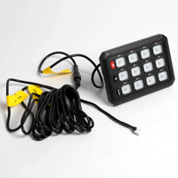 Panneau de commande à 12 interrupteurs P1B avec écran tactile LED RGB, système de relais haute puissance 1920W avec 4 modes pour camion, bateau, camping-car, UTV