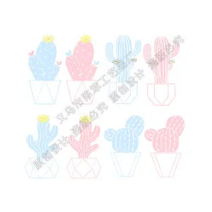 Landschap Meisje Hart Sappige Cactus Decoratie Accessoires Auto Kantoor Desktop Mini Ornamenten