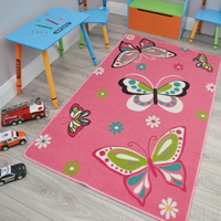 Tapis de château rose de fille imprimé par Chromojet écologique de polyester