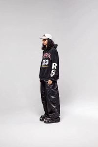 เสื้อมีฮู้ดผ้าคอตตอนรุ่น HIP POP 480Gsm แนวสตรีท HIP POP hoodie แบบลำลองพิมพ์ลายโลโก้ได้ตามต้องการสำหรับผู้ชาย100% - Product Image 4