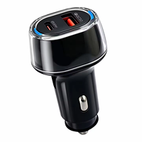 Harga Pabrik Charger Mobil Dual USB A+C Port PD QC3.0 Pengisian Cepat Charger Mobil USB Type C untuk Ponsel