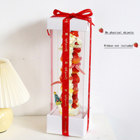 Neue Weihnachts quadrat weiß und gold Erdbeer turm Cupcake Dessert Kuchen Box Geschenk box