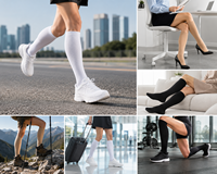 Chaussettes de compression tricotées pour femmes et hommes, support ODM