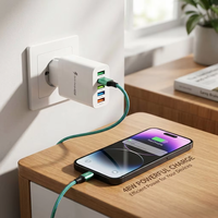 Chargeur mural rapide USB-A 48W à 5 ports, prise UE/US, avec IC intelligent, pour plusieurs appareils, idéal pour les voyages, vente en gros directe usine
