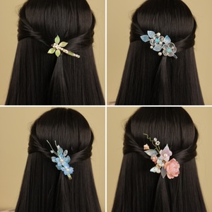 Nouvelles pinces à cheveux Hanfu pour enfants de style ancien, épingles à cheveux traditionnelles pour filles, en cristal, faites à la main, design original, <span class=keywords><strong>boucle</strong></span> de paix XuZhou - Product Image 2