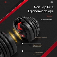 Haltères réglables en fonte de 24 kg / 52,5 lb, équipement de fitness pour la maison et la musculation