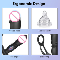 Contrôleur APP 2 Anneaux Rechargeable USB 10 Vitesses Télécommande Vibrateur Point G Propulseur Prostate Massager Anal