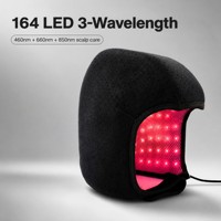 EYCO 3 Panjang Gelombang Lampu Merah 164 LED Perawatan Kulit Kepala 5 Mode Pulsa Biru Merah NIR Cakupan 360 Derajat Bersertifikasi CE Untuk Penggunaan di Rumah