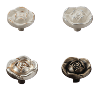 Poignées européennes antiques en alliage de zinc rose, 4 couleurs, blanc ivoire, pour armoire de cuisine, commode, table de chevet, chambre à coucher - Antirouille