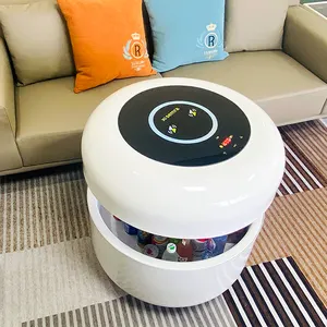 Popular Pop-up Fridge Storage Coosno Bt Speaker Smart Table LED Lighting Round Smart Coffee Table