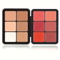 Palette de Correcteurs Crème Professionnels Waterproof Couvrance Totale HKH, 12 Couleurs, Fini Mat Naturel, Teint Clair, Échantillon
