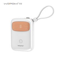 Wopow SQ23 Batería Externa Ultradelgada, Resistente al Agua y al Fuego, de Polímero de Litio, 10000mAh, Carga Rápida de 22.5W, PD 20W, Pantalla Digital, Enchufe