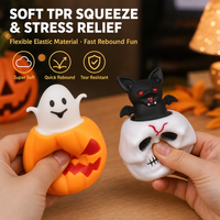 Jouet Squishy en TPR fantaisie pour Halloween, anti-stress, amusant à presser, vente en gros