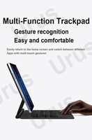 iPad Pro 13 inç için Yeni KIP-013 Kablosuz Magic Keyboard Kılıfı, RGB Arkadan Aydınlatmalı Dokunmatik Yüzeyli Mekanik Tuşlar ve İnce Tasarım