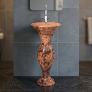 Vasque sur pied en céramique de porcelaine rouge en forme de dauphin Vistaar, articles sanitaires design pour usage hospitalier - Product Image 6