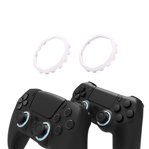วงแหวนตกแต่งรูปทรงแปดเหลี่ยมสีขาวแบบดีไซน์ใหม่สำหรับ EXtremeRate PS5 Luna รุ่นดีไซน์ใหม่ และสำหรับ PS4 Ghost รุ่นดีไซน์ใหม่ - Product Image 1