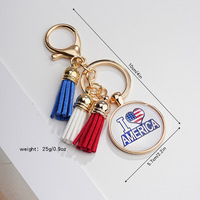 Porte-clés drapeau national du fabricant, pendentif cabochon en verre cristal 233, porte-clés promotionnel, cadeau