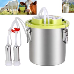 Machine à traire électrique automatique à impulsions rechargeable, double usage, avec seau en acier inoxydable, pour vaches, moutons et chèvres - Product Image 1