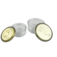 Bocaux en plastique transparent PET de qualité alimentaire, 30 ml, 100 ml, 120 ml, pour thon, avec joint d'étanchéité, vides