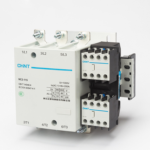 Chint Contactor 220V CHINT NC2 High Precision 3Pole Contactor NC2-185A NC2-225A AC 110V 4Pole Contactor