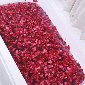 Pétalos de rosas secas orgánicas, pétalos de confeti de flores coloridas a granel para baño y boda, venta al por mayor