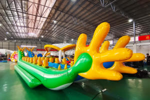 Bote Inflable Tipo Dragón de 8 Plazas Personalizado para Deportes Acuáticos, Bote Banana Remolcable, Material de PVC con Certificación CE para <span class=keywords><strong>Alquiler</strong></span> de Motos Acuáticas - Product Image 3