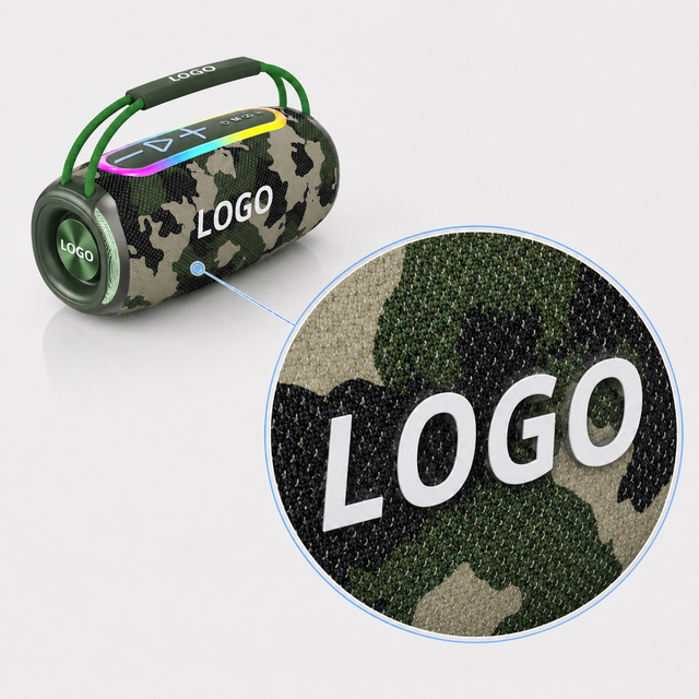 Promotional Branding Modern Speakers With ABS Button Wet Safe Surface Music Light AUX Input Portable Full Range Wireless Audio