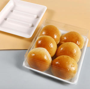 Balidge hình thang cơ sở khay với vật nuôi trong suốt bao gồm sinh thái thân thiện Túi ăn sáng & dứa Bun duy nhất-sử dụng bao bì hộp - Product Image 2