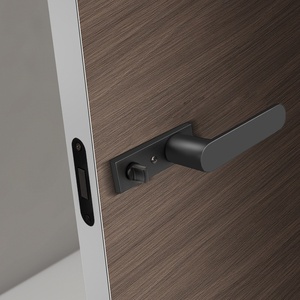 Gagang pintu dalam ruangan kuningan Modern, perkakas magnetik tidak berisik kuningan padat tuas pintu rumah kantor kamar mandi - Product Image 2