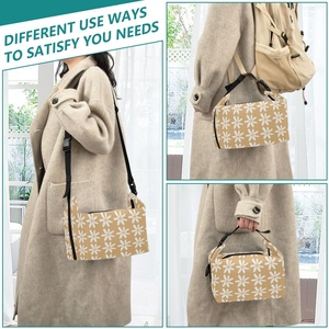 Sac isotherme réutilisable en forme de U, 9L, imprimé fleurs hawaïennes, design personnalisé, petit sac de travail étanche avec boucle - Product Image 6