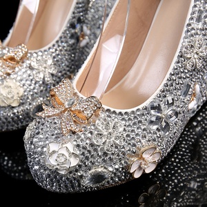 New rhinestones high-<b>heeled</b> <b>sandals</b> fashionable luxurious wedding banquet party women dresses pointed stiletto high-<b>heeled</b> shoes - Product Image 5