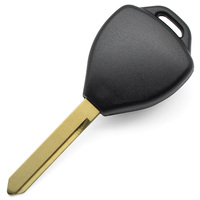 Carcasa de Llave Remota para Auto de 4 Botones, Material ABS, Color Negro, con Llave Tipo Toy47, Repuesto de Carcasa para Llaves de Vehículo