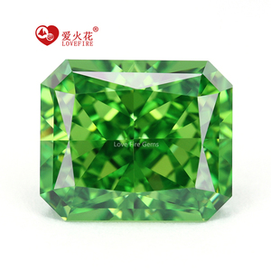 Đá zircon cubic cắt bát giác, chất lượng 5A+ xuất sắc, kích thước 3*5mm-13*18mm, đủ kích cỡ, màu xanh lá/cỏ, đá tổng hợp rời - Product Image 1
