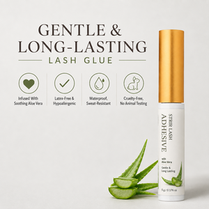 Adhesivo para Pestañas de 24 Horas de Duración, Resistente al Agua, Acabado Transparente Invisible, Suave con Aloe Vera, Hipoalergénico, Sin Látex, para Ojos Sensibles - Product Image 3