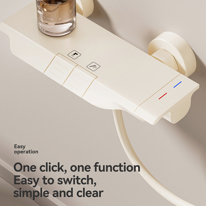 Set Doccia Moderno in Alluminio <span class=keywords><strong>Bianco</strong></span> 3019, Miscelatore a Parete con Doccetta, Alta Qualità, Economico, per Casa e Hotel - Product Image 4