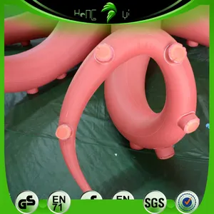 Promotion Customized Inflatable Red Giant Octopus Hongyi Event Decoration Red Octopus Model Balloon