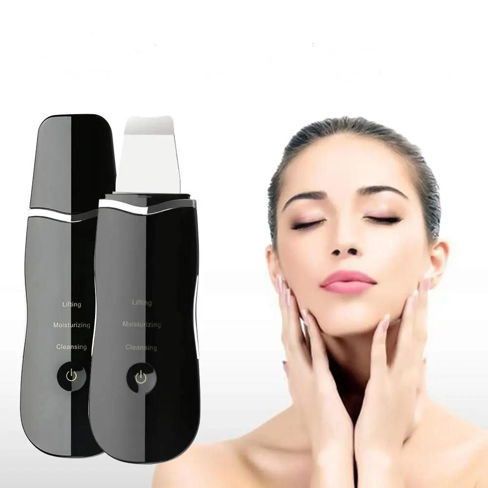 USB Recarregável Skin Scrubber Skin Spatula Profissional Impermeável Beleza Cuidados Pessoais Ultrasonic Face Scrubber